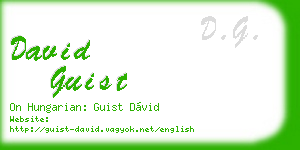 david guist business card